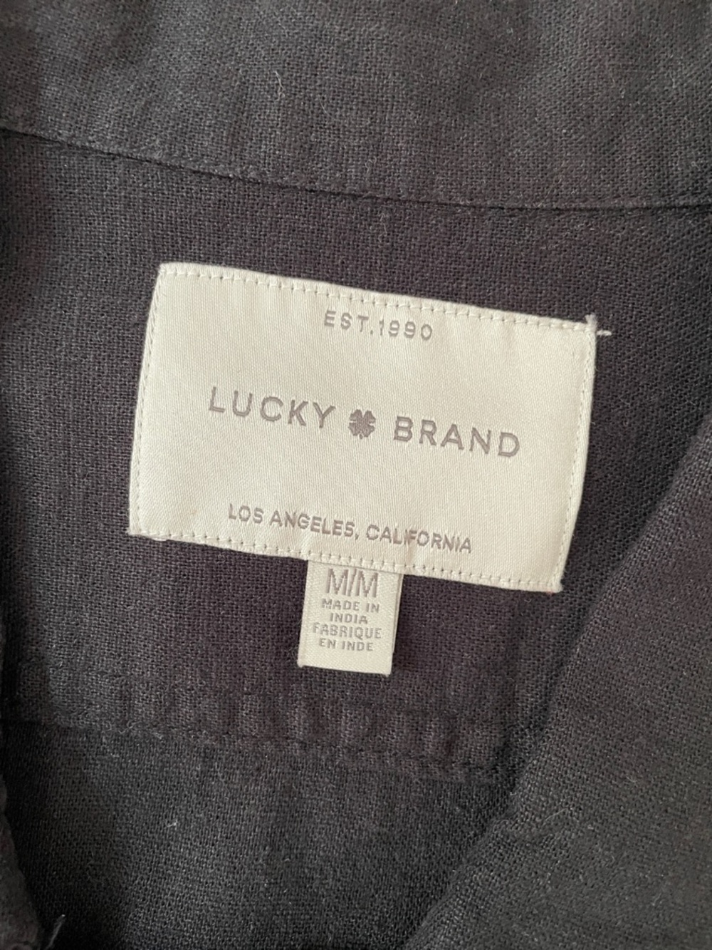 NWOT Lucky Brand black linen blend chore jacket M - Picture 3 of 7